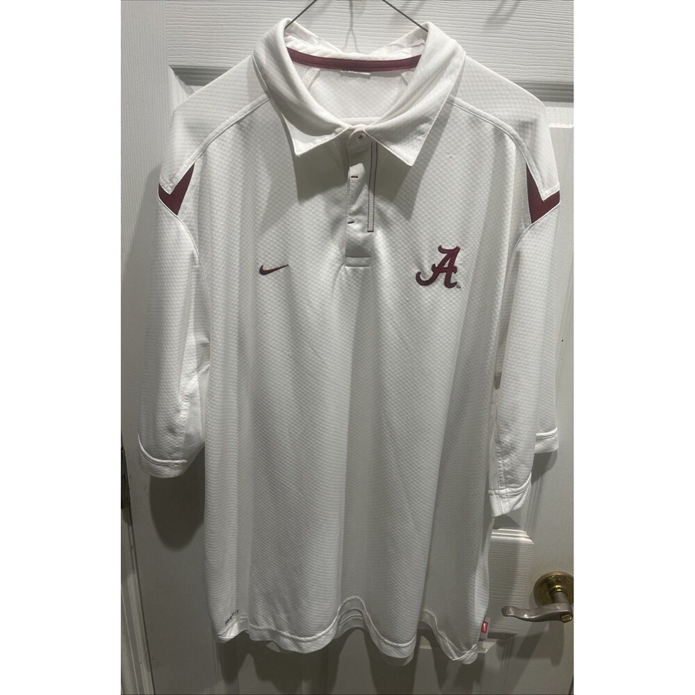 Nike Alabama Crimson Tide Mens XL Dri Fit Polo NCAA VTG